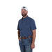 Men's Dusty Blue Core Short Sleeve Snap Shirt