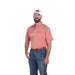 Men's Peach Waffle Short Sleeve Snap Shirt
