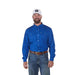 Men's Royal Solid Outdoor Performance Long Sleeve Snap Shirt