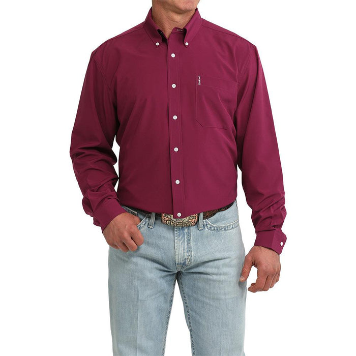 Men's Purple ArenaFlex Modern Fit Long Sleeve Shirt