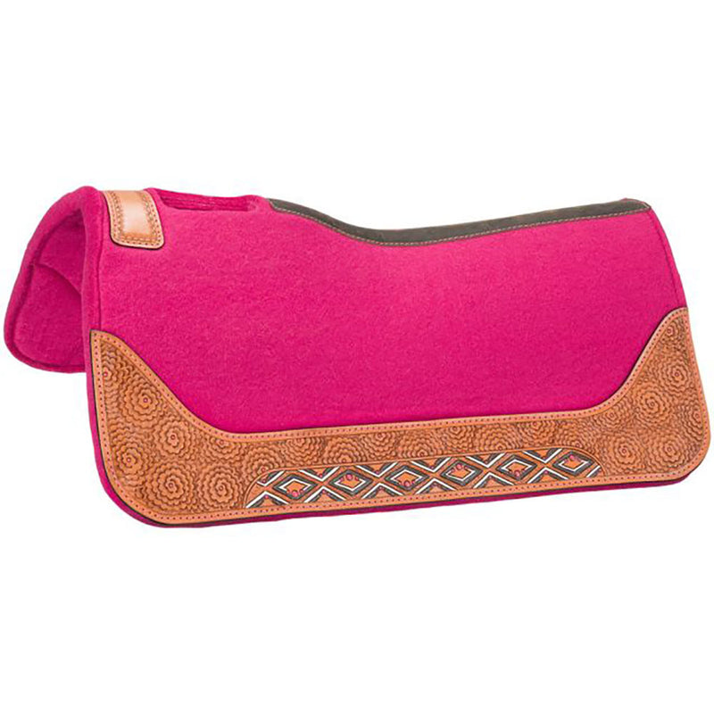 Dahlias and Diamonds 1inch 31x32 Felt Saddle Pad