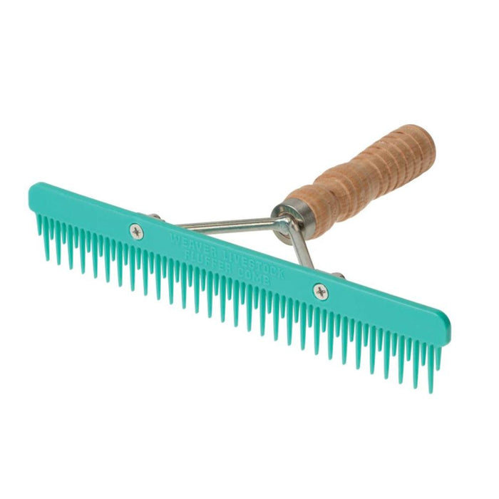 Fluffer Wood Handle Comb Aqua
