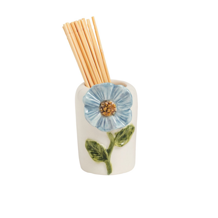 Blue Flower Toothpick Caddy