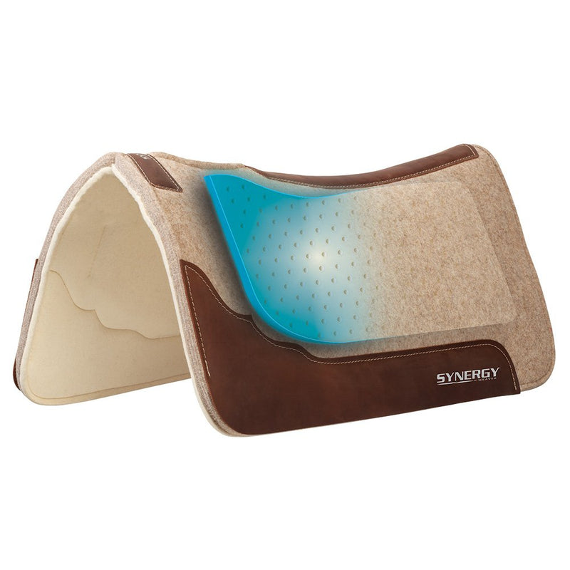 31x32 Synergy Contoured EVA Sport Foam Merino Wool Felt Performance Saddle Pad