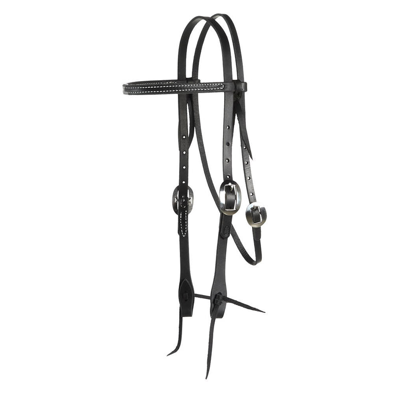 Black Straight Browband Headstall