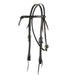 Black Stitched Knotted Browband Headstall
