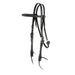 Black Stitched Straight Browband headstall