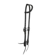 Black Stitched Single Ear Headstall