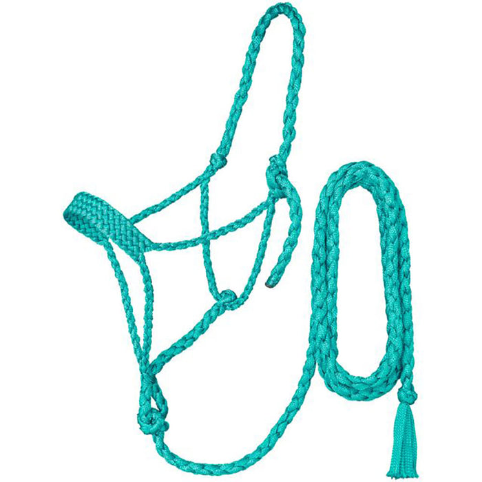 Teal Mule Tape Halter with 10ft Lead Rope