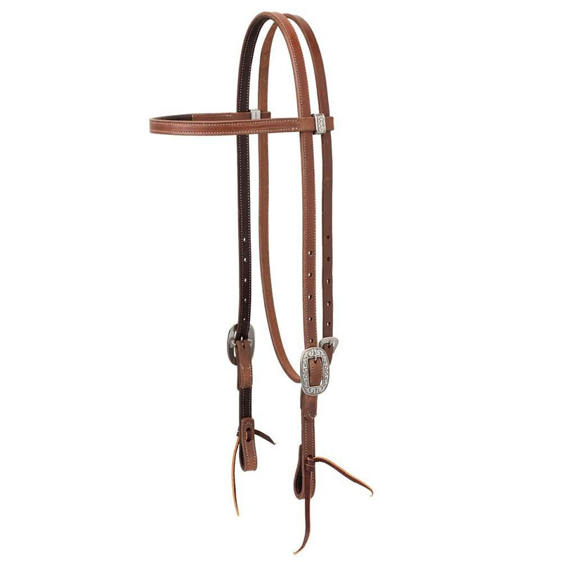 Synergy Floral Latigo Lined Browband Headstall