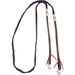 Black Braided Roping Rein with Rawhide Accents