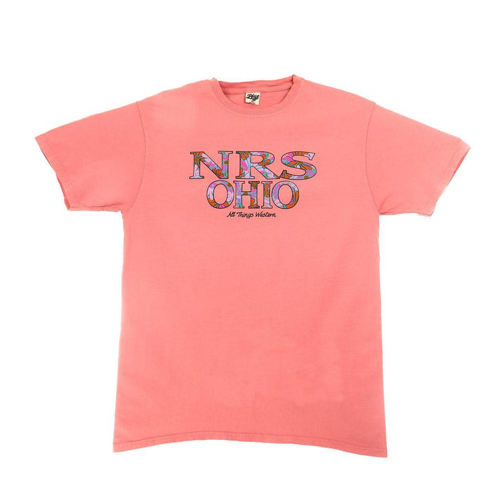 Ohio All Things Western Floral Logo Melon Tee Shirt