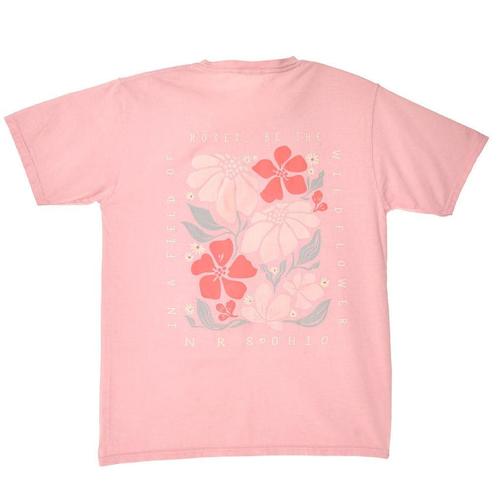 Ohio Shell Pink Be The Wildflower Tee Shirt
