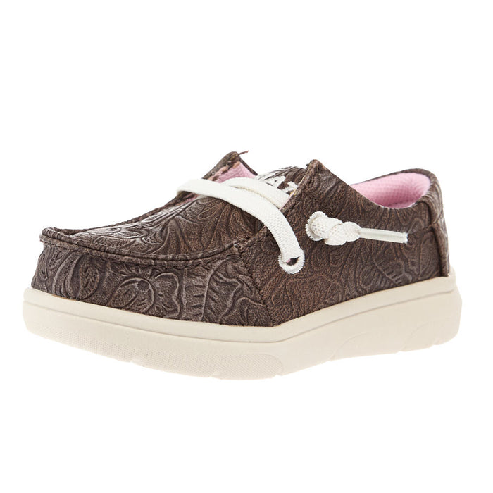 Toddler's Lil Stomper Hilo Brown Floral Shoes