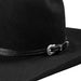 1/2In Basketweave With Silver Buckles Hat Band