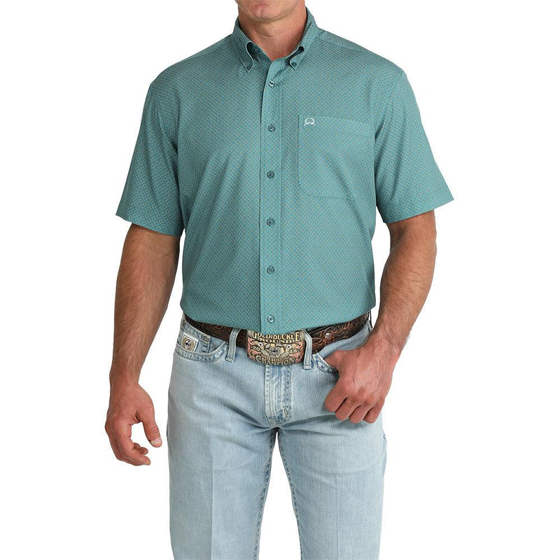 Men's Teal ArenaFlex Short Sleeve Shirt