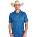 Men's Blue Abstract Floral Polo