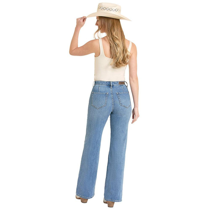 Women's Distressed Relaxed Wide Leg Jeans