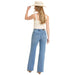 Women's Distressed Relaxed Wide Leg Jeans