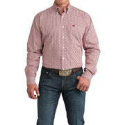 Men's Red Medallion Print Shirt