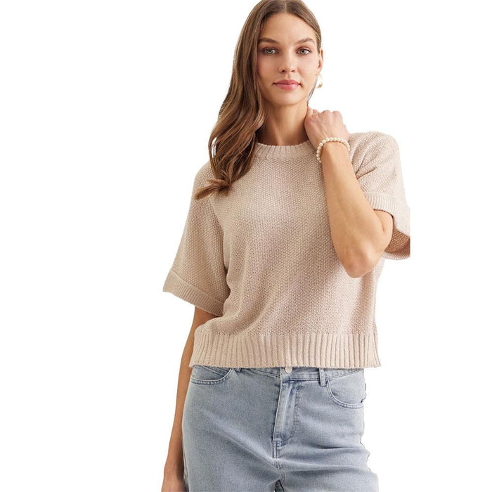 Women's Oatmeal Fashion Top