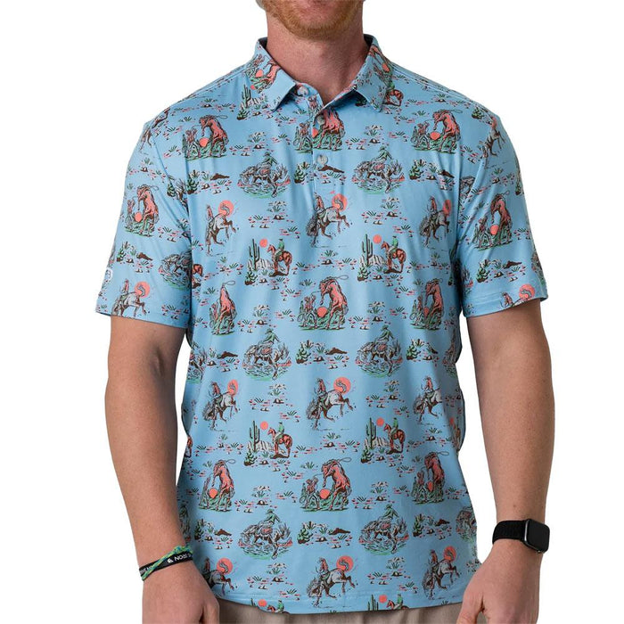 Men's Cowboy Up Short Sleeve Performance Button Shirt
