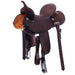 14520HD Chocolate Roughout Full Border 14.5in Barrel Saddle