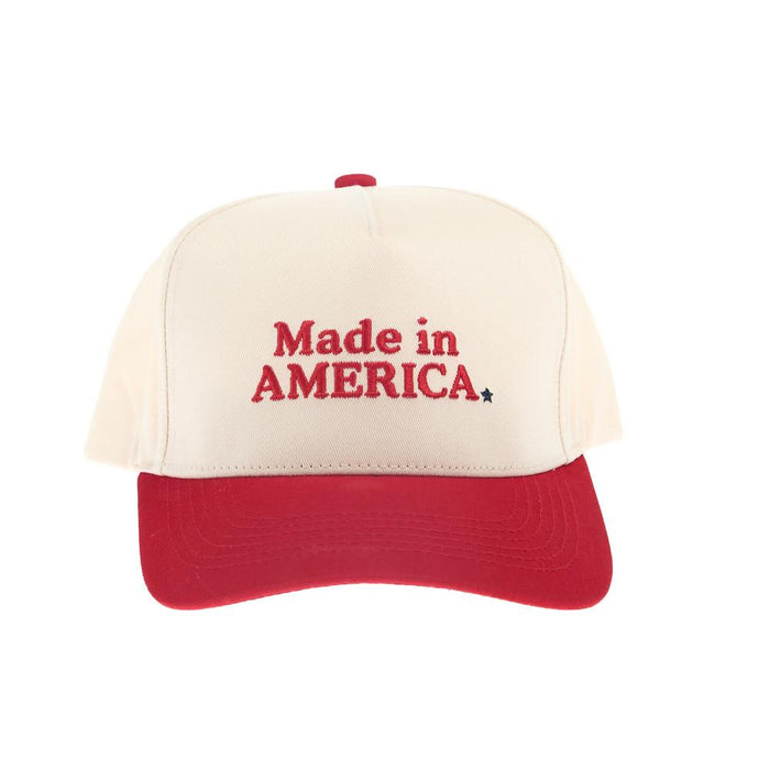 Women's Red Bill Made In America Cap