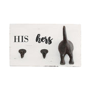 His, Hers, and Pup Wall Hooks
