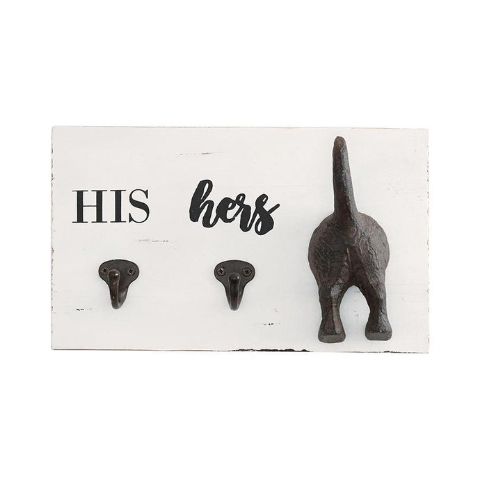 His, Hers, and Pup Wall Hooks