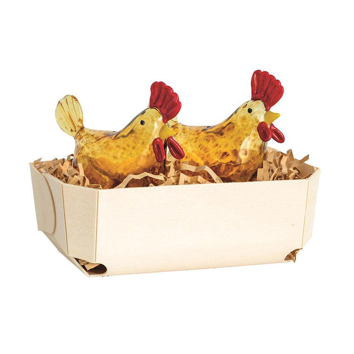 Tortoise Brown Chicken Salt/Pepper Set