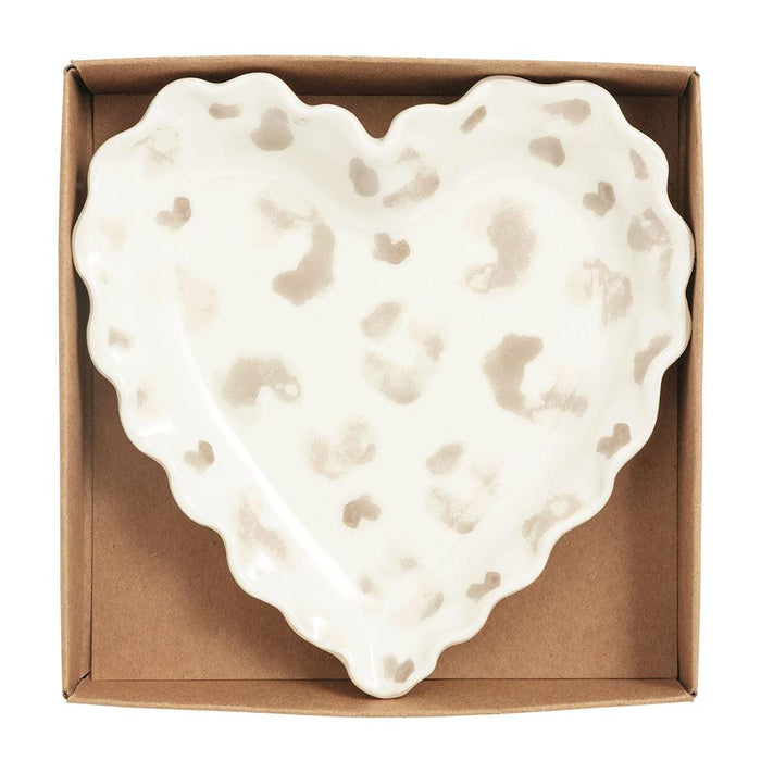 Taupe Leopard Tidbit Plate
