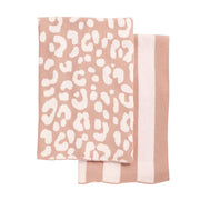 Pink Leopard Knit Towel