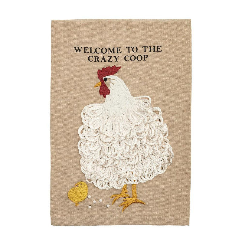 Embroidered Farm Rooster Towel