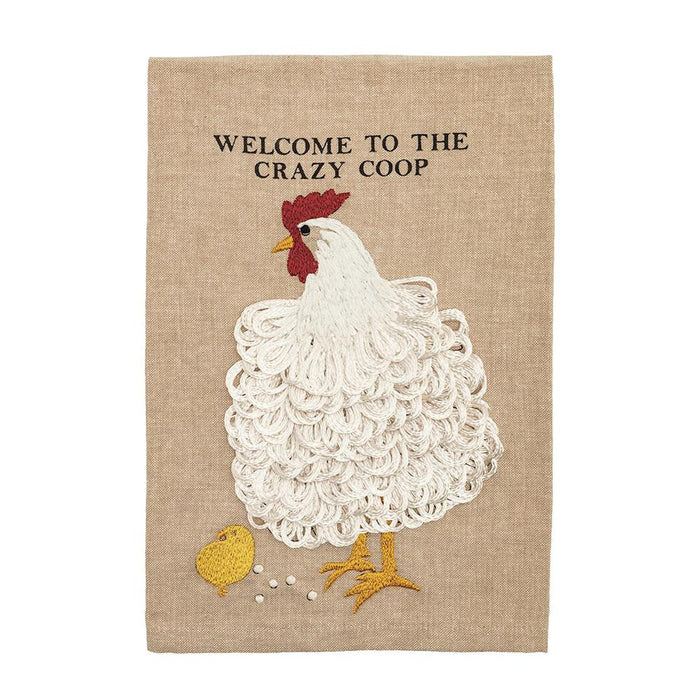 Embroidered Farm Rooster Towel