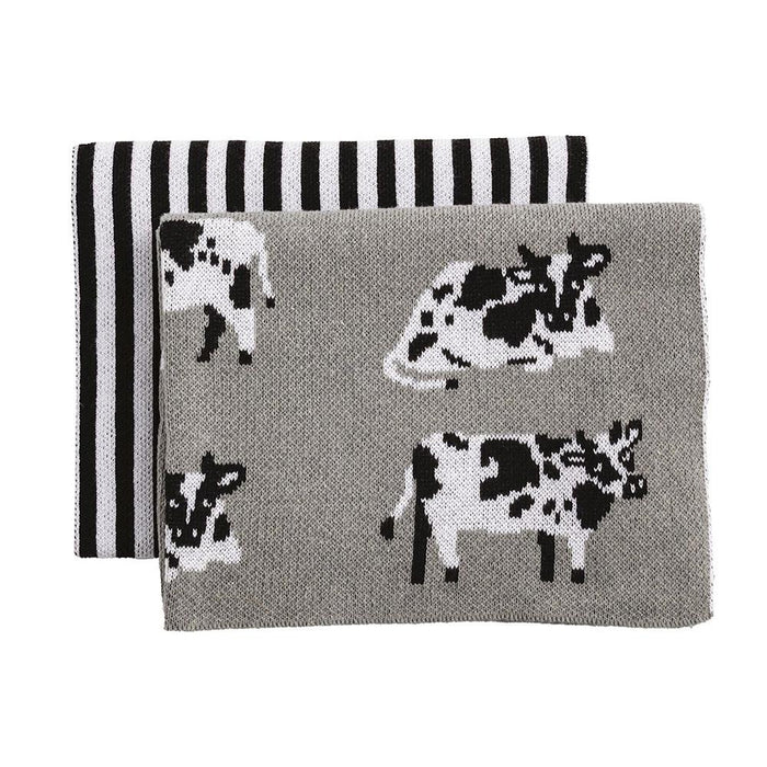 Cow Farm Knit Towel