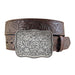 Men's Tooled Chocolate Belt