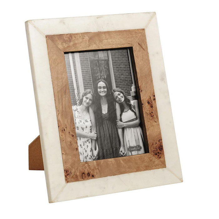 Large Burl and Marble Frame
