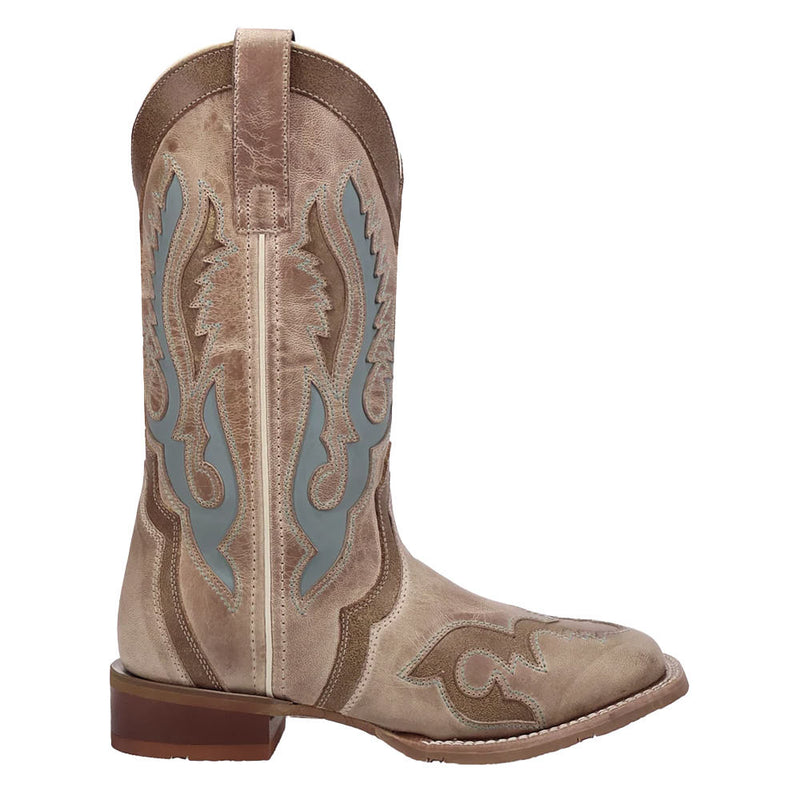 Laredo Women's Ardena Tan Overlay Vamp 12in Overlay Top Boot
