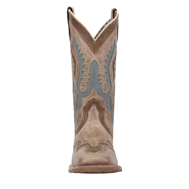 Laredo Women's Ardena Tan Overlay Vamp 12in Overlay Top Boot