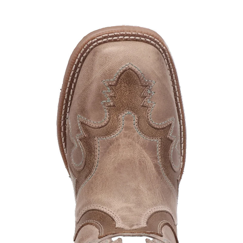 Laredo Women's Ardena Tan Overlay Vamp 12in Overlay Top Boot