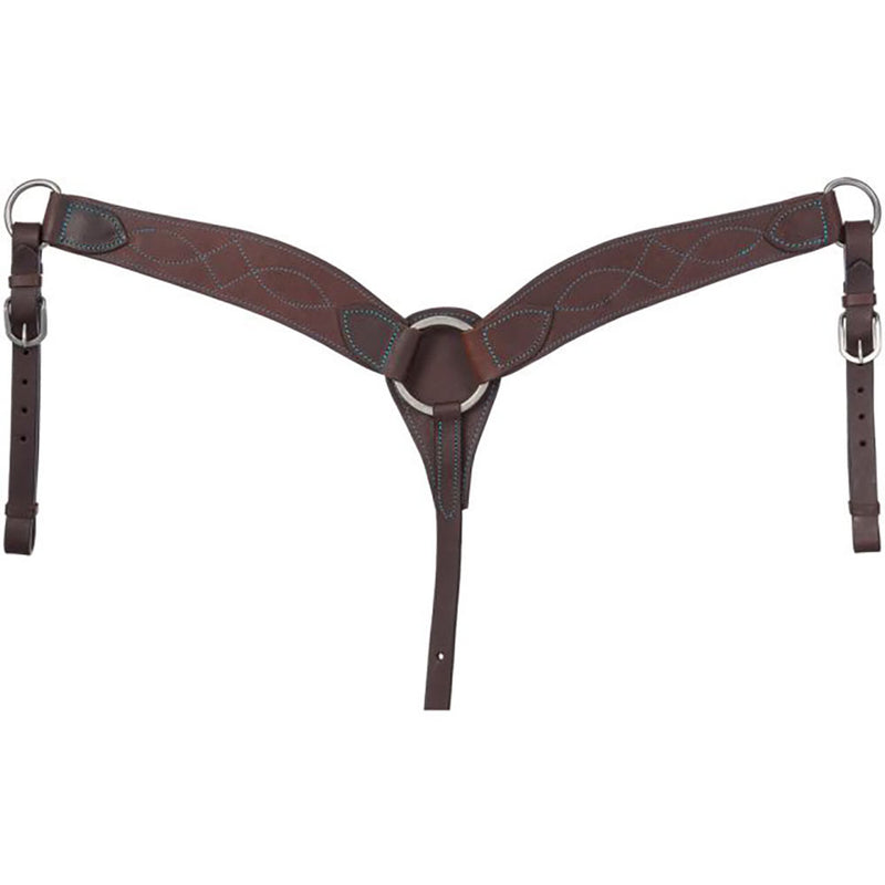 Turquoise Harness Thread Breast Collar