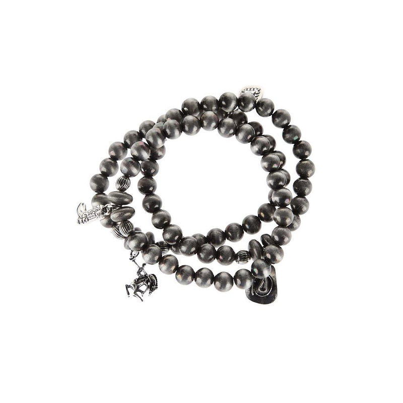 Navajo Pearl Charm Bracelet