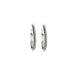 White Gold Hoop Twist Earrings