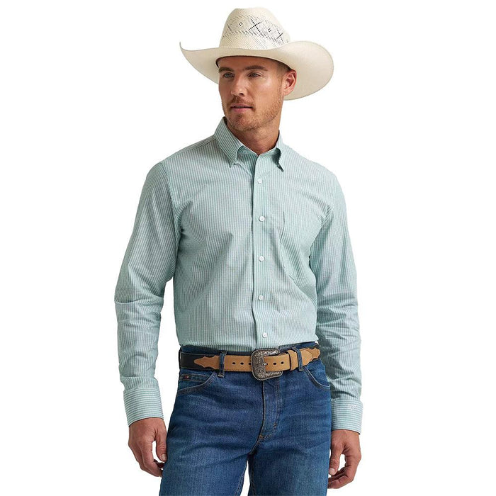 Men's Cody Johnson Green Stripe Long Sleeve Shirt