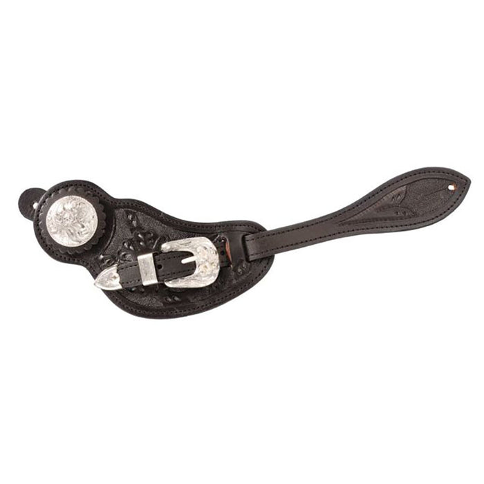 Black Royal King Floral and Silver Spur Straps