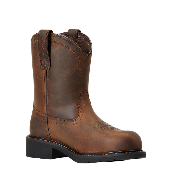 Women's Brown Fatbaby Steel Toe Work boot
