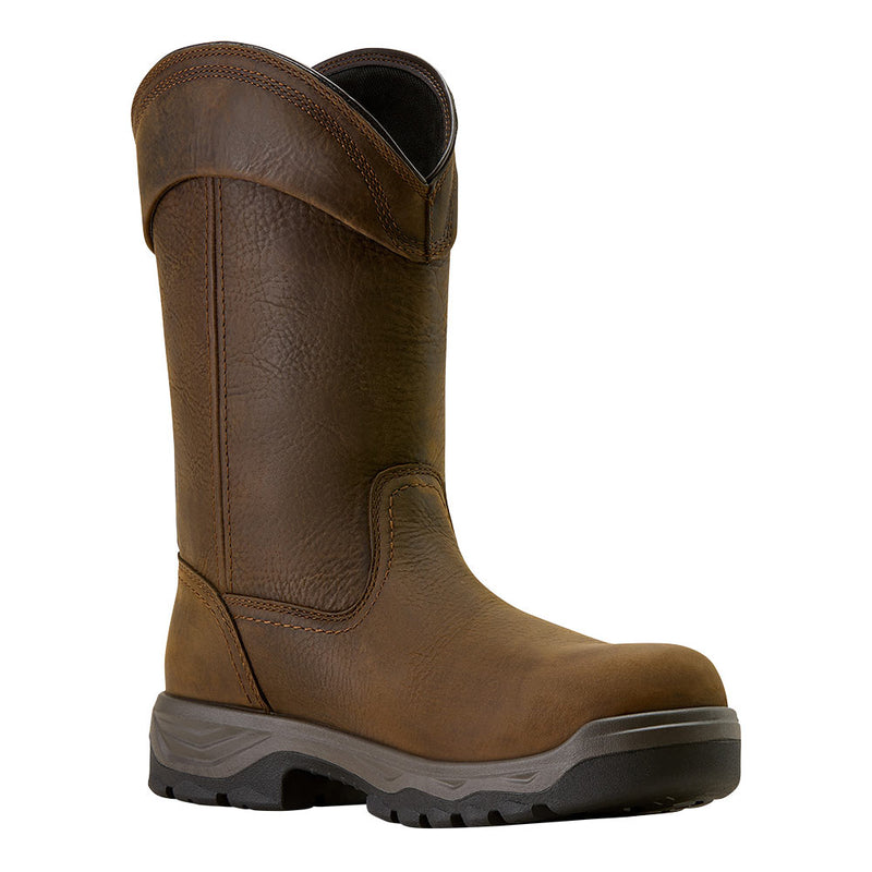 Men's Turbo Duratread 11In Brown Waterproof Carbon Round Toe Work Boot