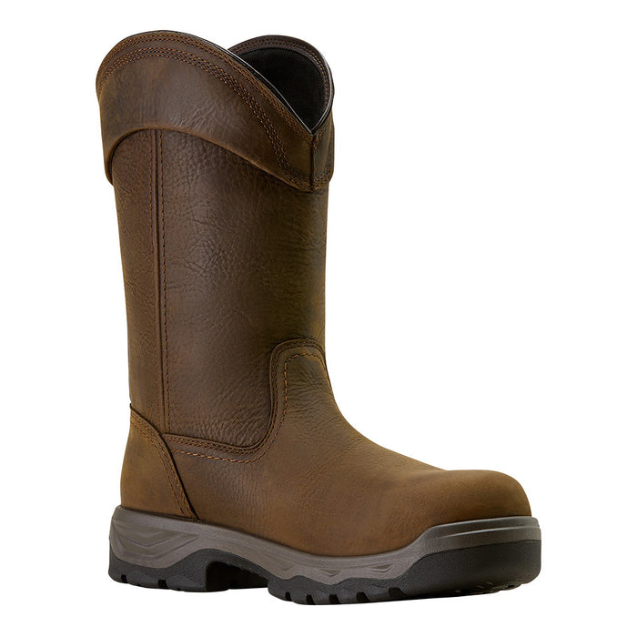 Men's Turbo Duratread 11In Brown Waterproof Carbon Round Toe Work Boot