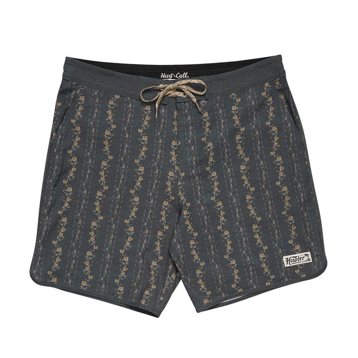 Men's Hibiscus Ribbon Black Shorts